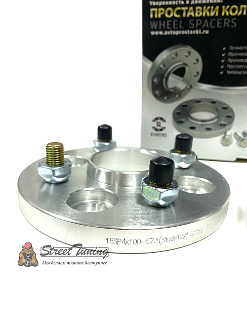 картинка Проставка Starleks 15 мм 4x100 12x1.5 цо 57,1 магазин  StreetTuning 