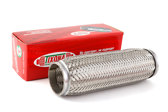 картинка Гофра глушителя Tixona (сталь 304 с внутренним металлорукавом) 60*250 магазин  StreetTuning 
