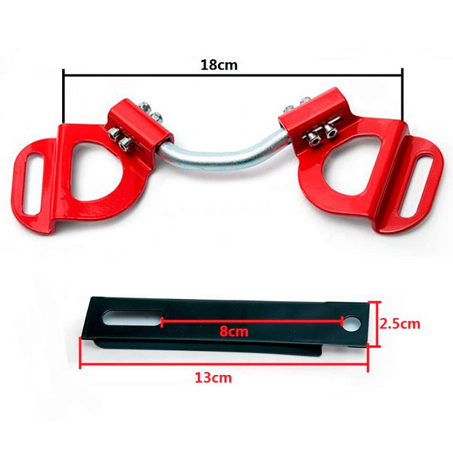 картинка Крепеж для аккумулятора на Subaru Impreza WRX STI 2008-2013 г, красный магазин  StreetTuning 