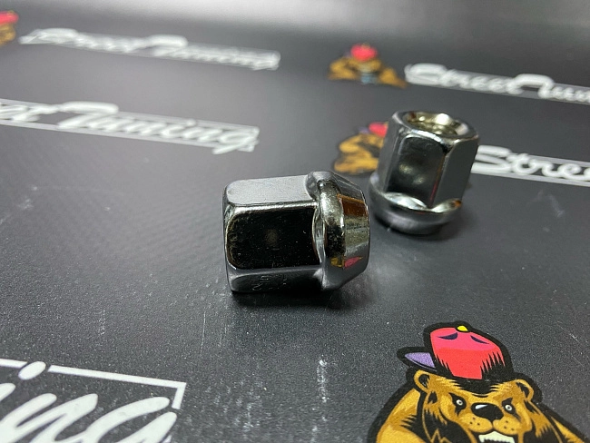 картинка Гайка Starleks M12x1.5, конус, высота 25 мм, ключ 19 мм,открытая магазин  StreetTuning 