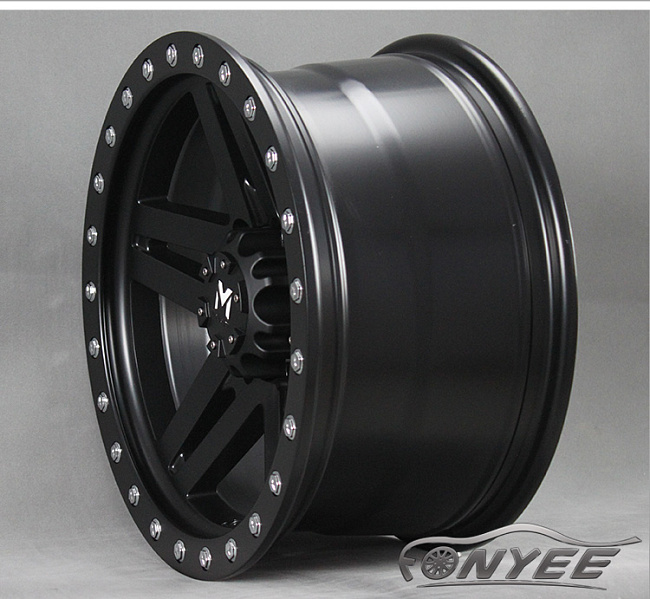 картинка Новые диски MVF-957 R17 6X139,7 ET10 J8,5 черные матовые + серебристые болтики магазин  StreetTuning 