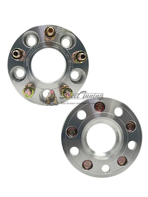 картинка Проставка Starleks 30 мм 5x114,3 12x1.5 цо 71,5 Silver магазин  StreetTuning 
