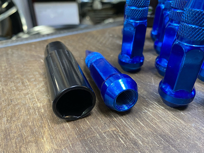 картинка Комплект гаек пики (пули) Starleks, 1/2, цвет синий, 20 шт. магазин  StreetTuning 