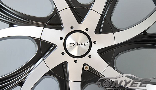 картинка Новые диски D'vinci R20 J8,5 ET+35 5x130 черные + полированная полка магазин  StreetTuning 