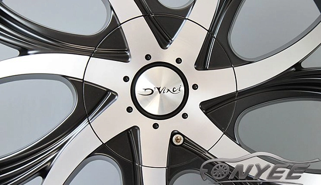 картинка Новые диски D'vinci R20 J8,5 ET+35 5x130 черные + полированная полка магазин  StreetTuning 