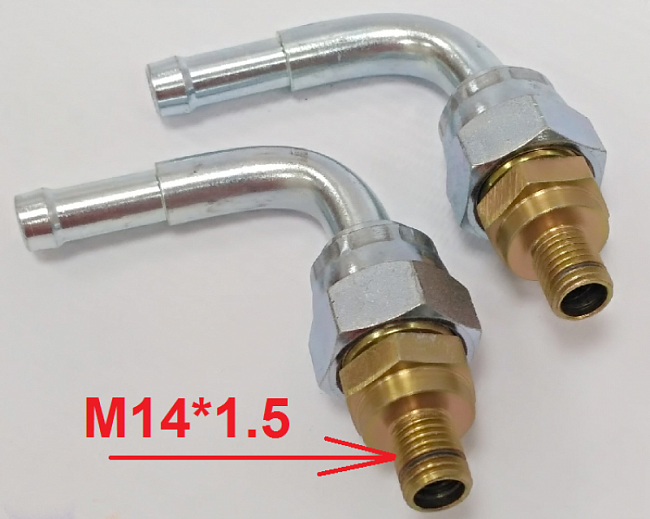 картинка Проходник М14*1.5 - AN10 (сталь) магазин  StreetTuning 