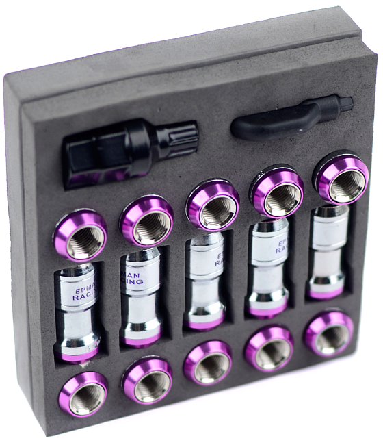 картинка Комплект гаек Epman Formula Wheels, фиолетовые  М12 х 1.5 магазин  StreetTuning 