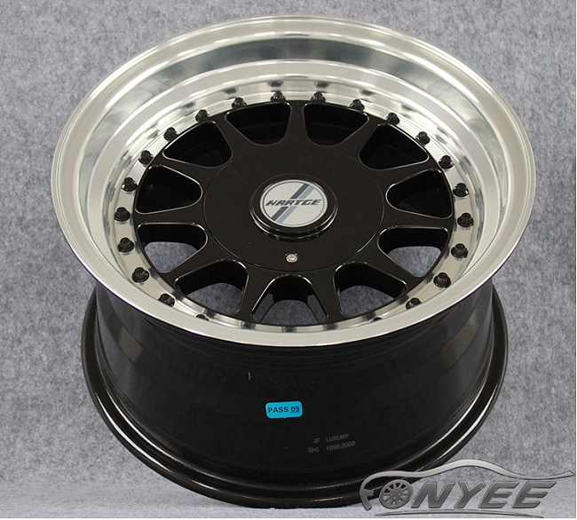 картинка Новые диски Hartge R15 4X100/114,3 ET15 J8 черный + серебро магазин  StreetTuning 