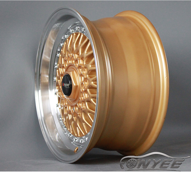 картинка Новые диски BBS RS R16 4X100/4X114,3 ET25 J8 золото + полированная полка магазин  StreetTuning 