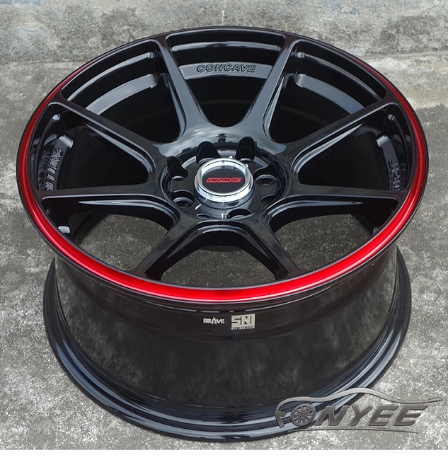 картинка Новые диски BRAVE R16 4x114,3 ET38 J7 черные магазин  StreetTuning 