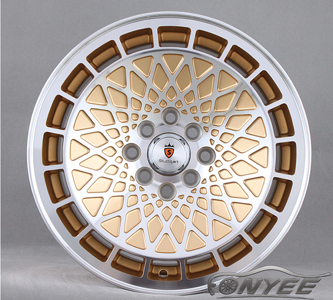 картинка Новые диски Stuttgart ST7 R15 4X100/114,3 ET25 J8, золотые магазин  StreetTuning 