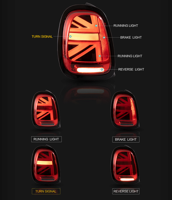 картинка Задние фары для Mini Сooper F55 F56 2013-2018г. магазин  StreetTuning 