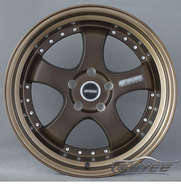 картинка Новые диски JNC 017 R18 5X114,3 ET25 J9,5 бронза + полированная полка золото магазин  StreetTuning 