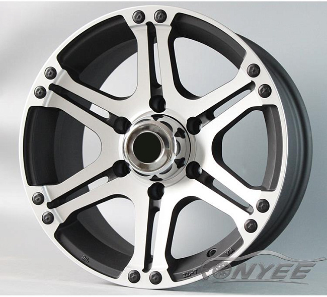 картинка Новые диски MF-959 R16 6X139,7 ET0 J8 черный мат + серебро магазин  StreetTuning 