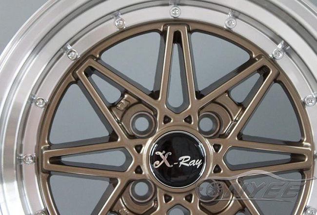 картинка Новые диски Equip 03 R15 4x100 ET10 J8 бронза + полированная полка магазин  StreetTuning 