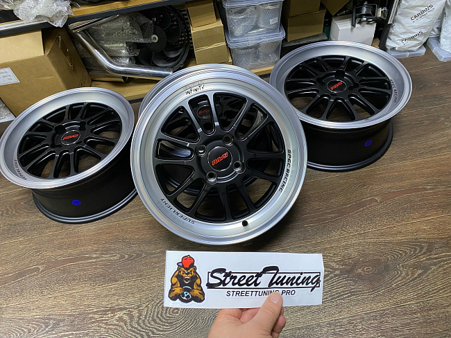 картинка Новые диски RAYS R15 J7 ET30 4x100 черные + полировка магазин  StreetTuning 