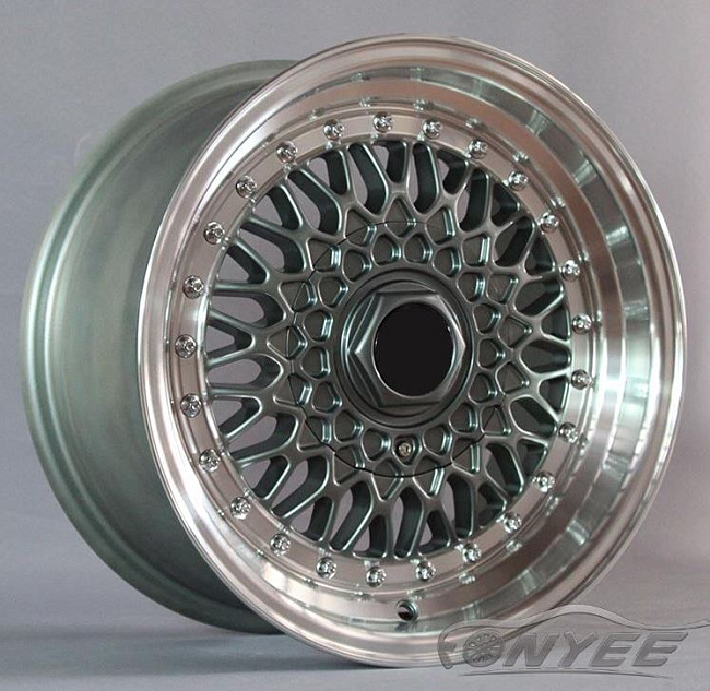 картинка Новые диски BBS RS R16 4X100/5X100 ET15 J9 серый глянец + серебристые болтики магазин  StreetTuning 