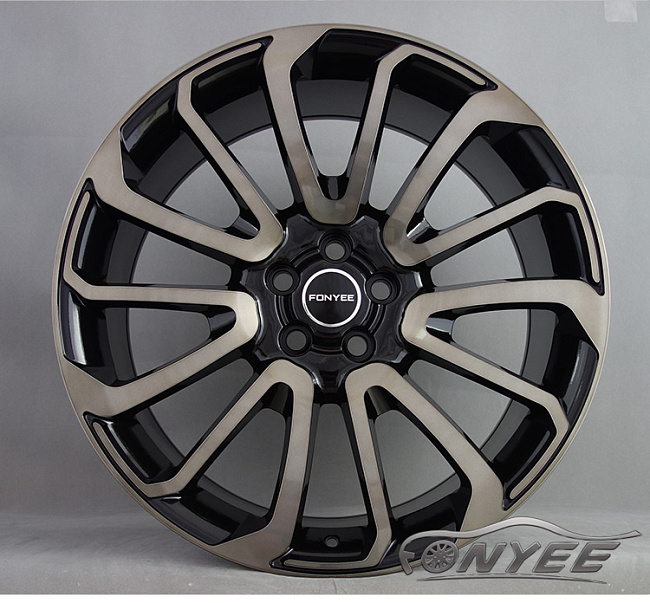 картинка Новые диски Range Rover Autobiography Wheels HSE Sport R22 5x120 ET45 J10 черный глянец + серебро с оттенком бронзы магазин  StreetTuning 