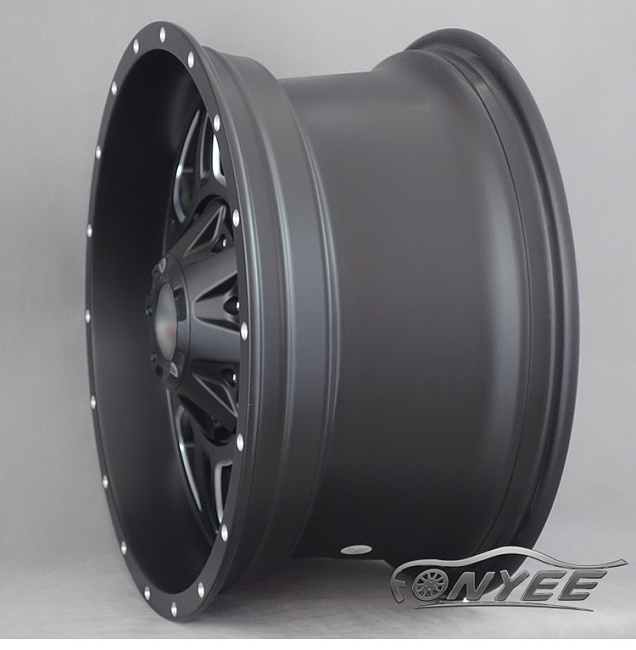 картинка Новые диски Racing 4x4 R17 5x127 ET-12 J9 черный мат магазин  StreetTuning 