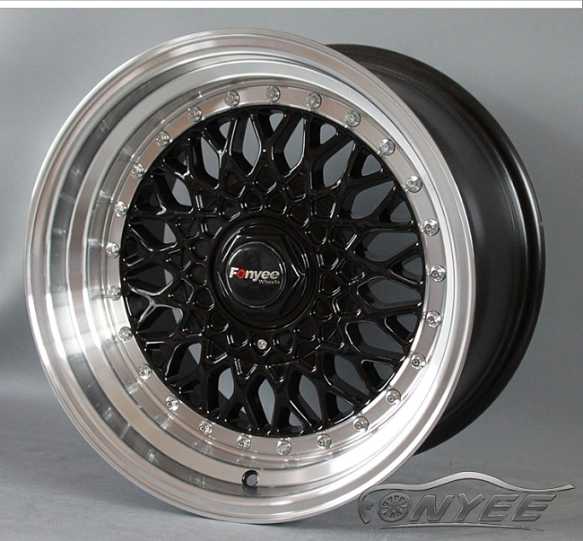 картинка Новые диски BBS RS R14 4X114,3/4X100 ET30 J6 черные + полированная полка магазин  StreetTuning 