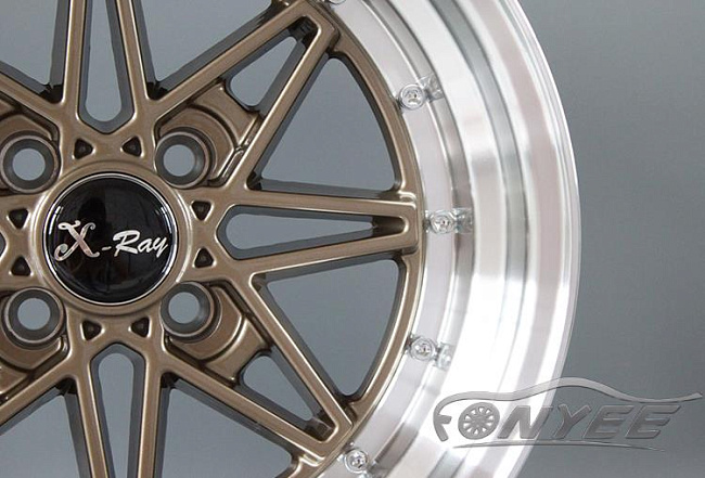 картинка Новые диски Equip 03 R15 4x100 ET10 J8 бронза + полированная полка магазин  StreetTuning 