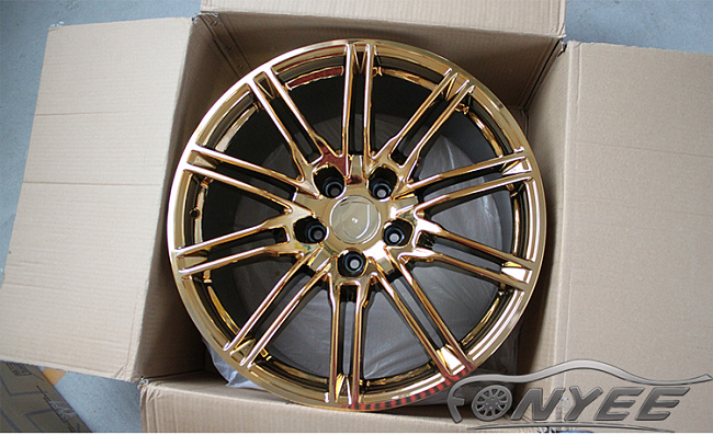 картинка Новые диски Porsche модель 2 R21 5X130 ET50 J10 хром золото магазин  StreetTuning 