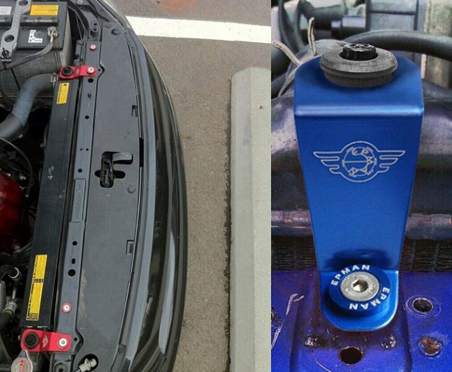 картинка Крепеж радиатора Epman для Honda 92-95 CIVIC EG6 EG9 EG Si цвет неохром магазин  StreetTuning 