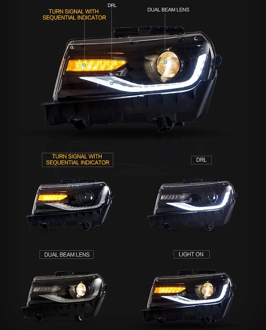 картинка Передние фары для CHEVROLET CAMARO 2014-2015 магазин  StreetTuning 