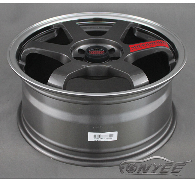 картинка Новые диски Rays TE37 R17 4X114,3/4X100 ET38 J7,5 серые глянцевые + полированная полка магазин  StreetTuning 