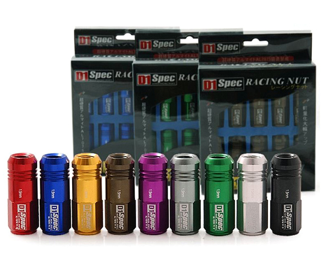 картинка Комплект гаек D1 Spec 52 мм закрытые, фиолетовые М12 х 1.25 магазин  StreetTuning 