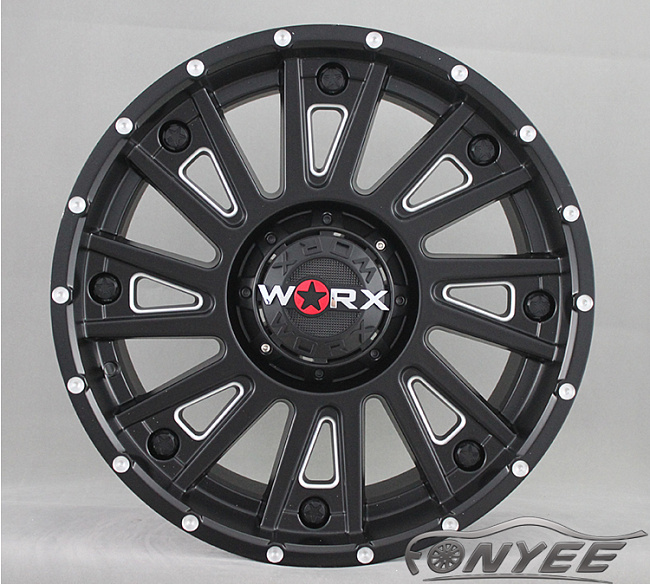 картинка Новые диски Worx 810 R20 6X139,7 ET18 J9 черный мат + серебро магазин  StreetTuning 