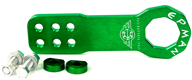 картинка Буксировочная петля Epman зеленая, передняя магазин  StreetTuning 