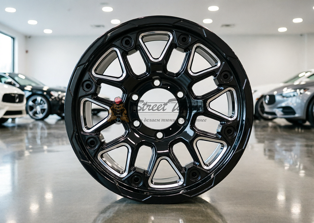 картинка Диски PDW Group FBX155 R17 J9 ET0 6X139,7 black + polished от магазина  StreetTuning