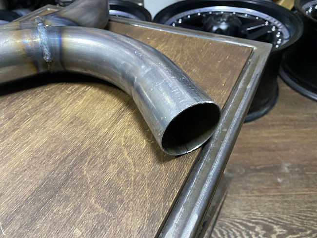 картинка T-пайп, GTS рогатка сервисная, D-63 ММ -два выхода D-51 ММ магазин  StreetTuning 