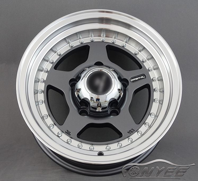 картинка Новые диски MVF-955 R15 5X139,7 ET-10 J7 серые + полированная полка магазин  StreetTuning 