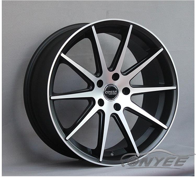 картинка Новые диски Cobra R19 J9,5 ET+38 5x114,3 черный + серебро магазин  StreetTuning 