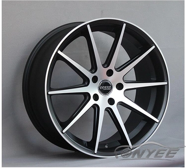 картинка Новые диски Cobra R19 J9,5 ET+38 5x114,3 черный + серебро магазин  StreetTuning 