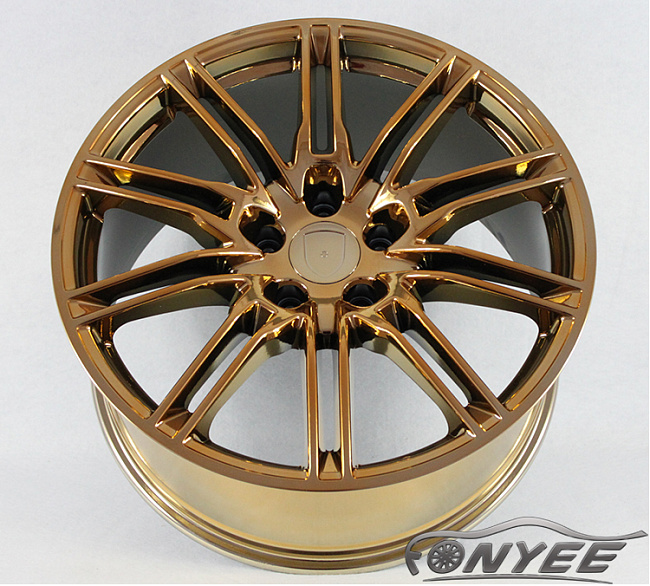 картинка Новые диски Porsche модель 2 R21 5X130 ET50 J10 хром золото магазин  StreetTuning 