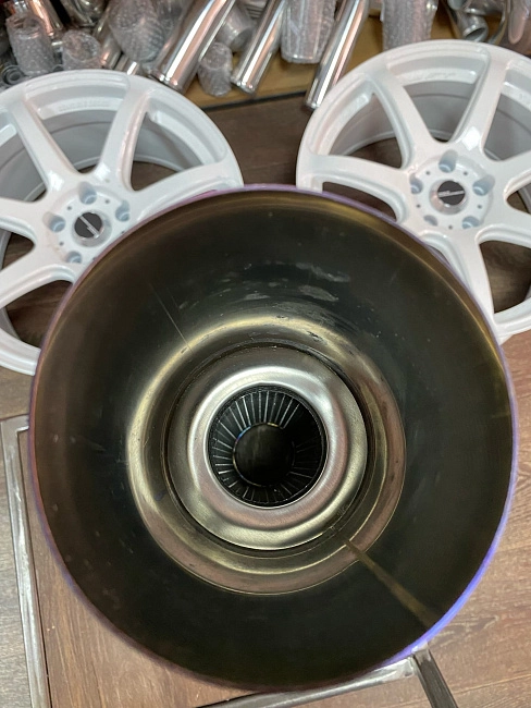 картинка Прямоточная банка HKS Style серии Jasma,D-63x102 мм с напылением магазин  StreetTuning 