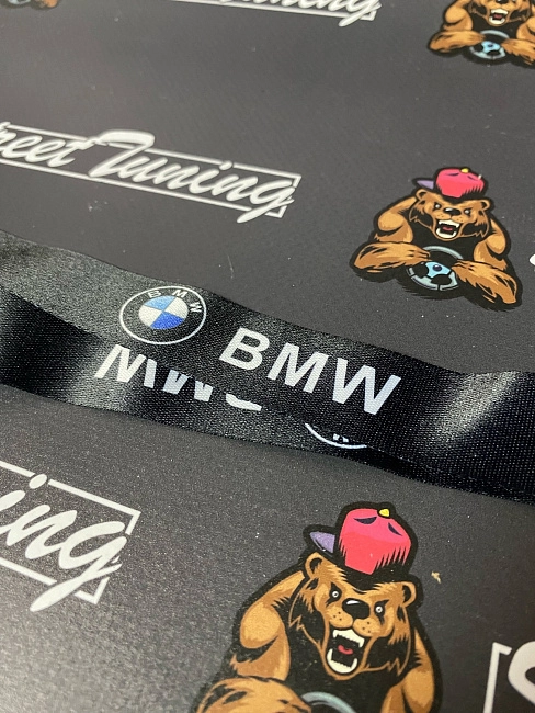 картинка Шнурок для ключей BMW "тканевый", черный магазин  StreetTuning 