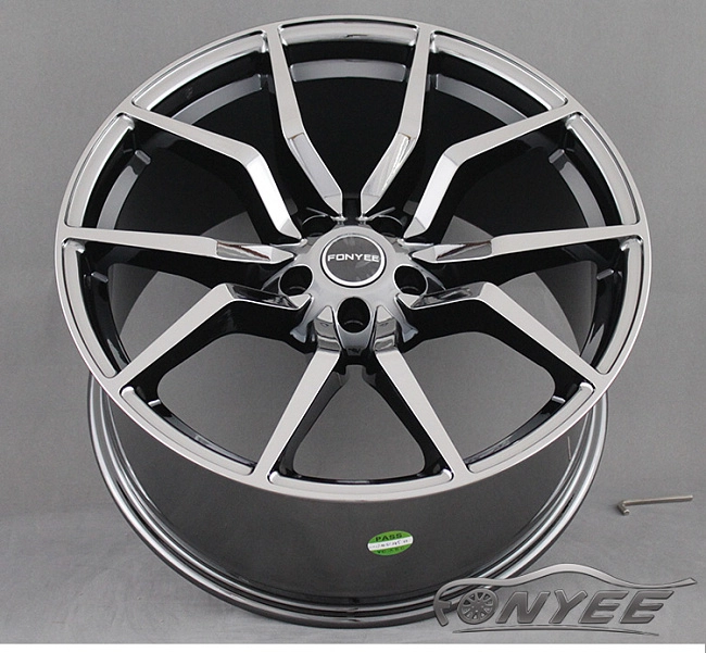 картинка Новые диски Fonyee Model 7 R19 5X108 ET40 J9,5 черный хром магазин  StreetTuning 