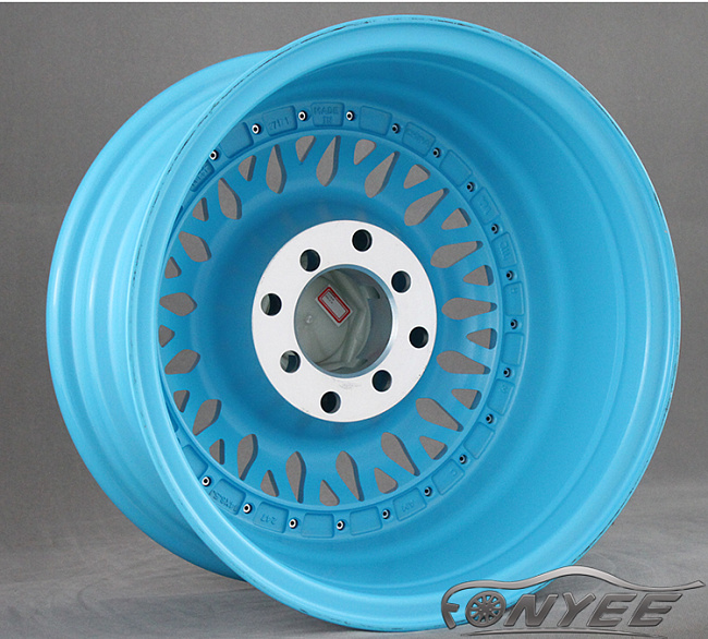 картинка Новые диски BBS RS R14 4X100/4X114,3 ET25 J6,5 светло синий глянец + серебристые болтики магазин  StreetTuning 