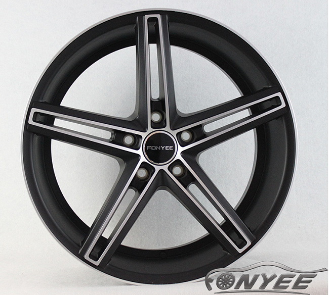 картинка Новые диски Vossen CV5 Replica R19 5X108 ET35 J9,5 черный мат + серебро магазин  StreetTuning 