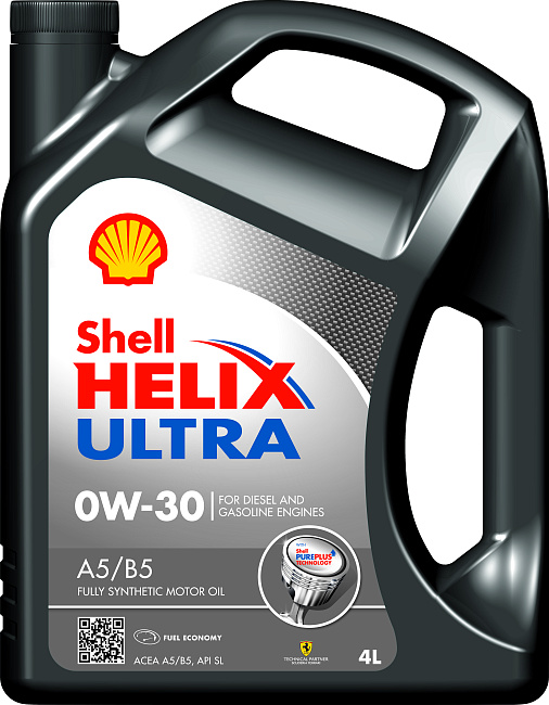 картинка Синтетическое моторное масло Shell Helix Ultra A5/B5 0W-30 - 4 л магазин  StreetTuning 