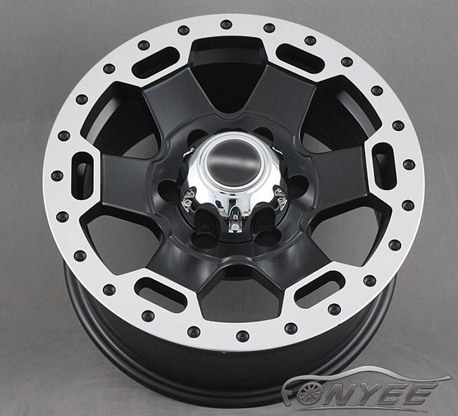 картинка Новые диски Powcan модель 7 R15 J7 ET-15 6x139,7 черный мат + серебро магазин  StreetTuning 