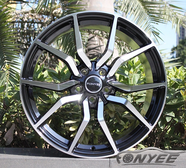 картинка Новые диски Fonyee Model 7 R19 5X108 ET35 J9,5 черный + серебро магазин  StreetTuning 