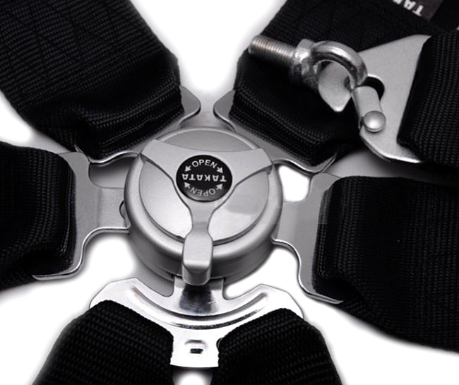картинка Ремень безопасности 6-ти точечный TAKATA Style Camlock , черный магазин  StreetTuning 