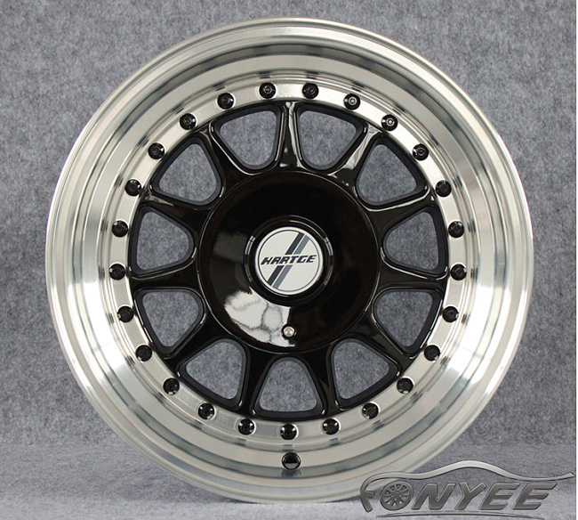 картинка Новые диски Hartge R15 4X100/114,3 ET15 J8 черный + серебро магазин  StreetTuning 