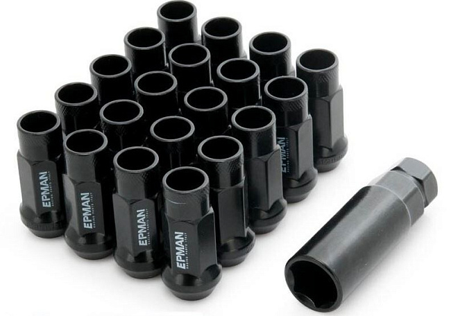 картинка Колесные гайки Epman JDM V48 12x1.25 черные магазин  StreetTuning 