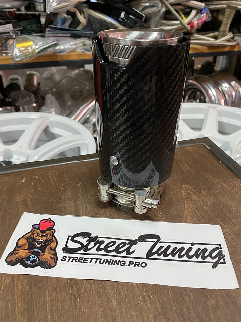 картинка Насадка на глушитель BMW M-power карбон 63x79 магазин  StreetTuning 